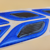 까도사 차량 스티커 오토바이 튜닝 데칼 안전 야광, 파란