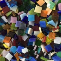 80g2.82oz(110pcs) 1cm 정사각형 컬러 유리 거울 모자이크 타일 아트 유리 공예 재료 diy 대량 운모 장식, 모든 믹스