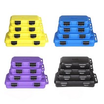 튼튼한 결속 방수 플라스틱 도구 케이스 상자 충격 방지 밀폐 용기 보관 추락 안전 및 사전 절단 폼, 03 YELLOW_02 158x88x26mm