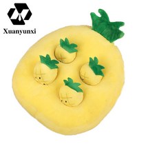 Xuanyunxi버섯 뽑기 애완동물 재미 이빨 가는 장난감1+1, 스몰 파인애플 (22*22cm)