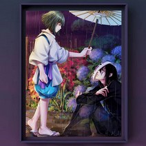 보석십자수 센과치히로의 행방불명 애니 만화 일러스, 80×110