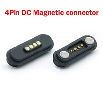 5PCS 2A 방수 마그네틱 포고 핀 커넥터 4Pin Pogopin 남성 여성 2.2 MM 스프링로드 높은 전류 DC 전원 소켓 4P, 10 PCS