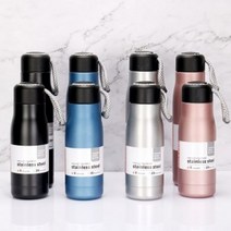 스트랩 데일리 텀블러 보온병/420ml 550ml 답례품 어린이집 생일 결혼식 돌잔치 유치원 선물 칠순 선생님 간식 승진 소규모 친구 영어 상품 첫돌, 420ml실버