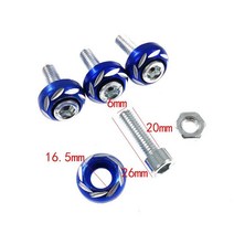 유니버설 4pcs 스레드 번호판 프레임 볼트 자동차 트럭에 대 한 나사 빨간색, 03 Blue