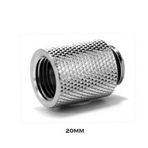 커스텀수냉 고사양컴퓨터 게이밍데스크탑 익스텐더 피팅 10mm M-F G1/4 수냉 용 블랙/실버 니켈, 한개옵션1, 06 Silver 20mm