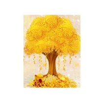 JISAN 보석십자수 캔버스형 40 x 30 cm DIY 세트 큐빅, 금전수