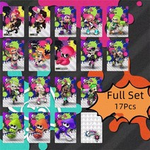 17Pcs Splatoon 데이터 컬렉션 Ntag215 태그 NS 스위치 WiiU 3ds에 대 한 NFC 미니 또는 큰 게임 카드, [02] MiNi Card