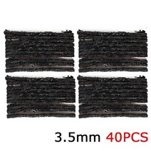 타이어 지렁이 자동차 오토바이 자전거용 고무 줄무늬 타이어 수리 도구 세트 튜브리스 펑크 빠른 키트, 05 40pcs black 3.5mm, 40개