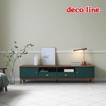 [데코라인] 코넬 퓨어 2000 TV 거실장 DDW050, 색상:딥그린