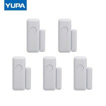 문열림센서 출입문센서벨 문열림알리미 yupa 433mhz 무선 창 도어 자석 알람 센서 도어 감지기 스마트 홈 보안 시스템, 5개