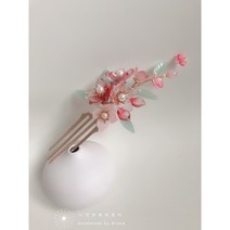 그레이스샵 꽃송이 한복 뒤꽂이 옆꽂이