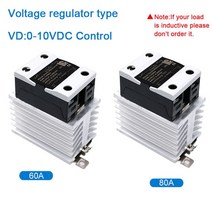 60A 80A DCAC DCDC ACAC 05/10VDC 420mA VA 수동 단상 솔리드 스테이트 릴레이 라디에이터 전압 조절, [05] 010VDC, [02] 80A