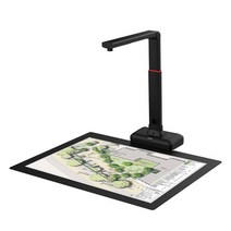 북스캔 스캐너 문서스캐너VIISAN S21 A2/A3 대형 오버 헤드 북 및 문서 스캐너 23MP 고해상도 자동 플랫 &a, 01 Black