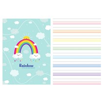 잉글리쉬 아뜰리에 by Janice 레인보우 3줄영어공책 1권 5권 10권, 민트(공책만제공)