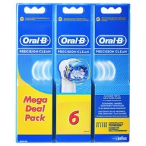 오랄비 EB20-6 프리시즌 클린 전동칫솔모 6개입 랜덤발송, EB20-6 × 1세트