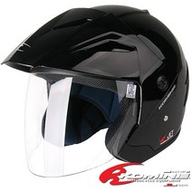 코미네 오픈페이스 헬멧 바이크 경량 하프페이스 쉴드증정 HK-165 M-BLK, MAT-BLACK-S