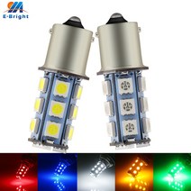 2X DC12V P21W 1156 BA15S 5050 18 SMD LED 전구 차량용 라이트 턴 시그널 백업 리버스 테일 램프 화이트, 06 웜 화이트_02 1157 BAY15D