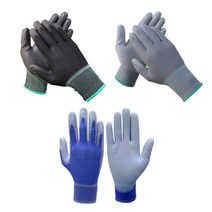 [가든팜] 손바닥 PU 코팅장갑 10켤레 작업 막 원예 목 장갑, 그레이, L