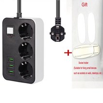 멀티탭5M 연장 코드 전원 스트립 소켓 EU 플러그 3 USB 충전 벽 어댑터 로봇 진공 청소기에 적합, 01 250 볼트_01 Black_01 EU_01 3, 08 TC430 with holder