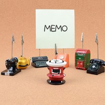 타자기 곤로 레트로 미니어쳐 문구 메모 꽂이 집게 복고풍 명함 홀더 재유행 장식 클립 갬성 감성 피규어 클래식
