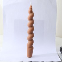 긴나선형 기둥 촛불 트위스트 Sented 스틱 세라믹 스탠드 유리 Tealight 캔들 홀더 도매 양초, 06 brown