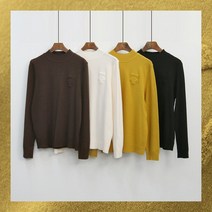 뽀글이베어패치 반폴라 무지 니트티 DO