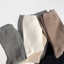 러브앤삭스 여성용 사계절 내내 착용하기 좋은 골지 롱양말 5켤레