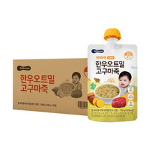 베베쿡 한우 오트밀 고구마죽 실온이유식 중기 100g, 한우 + 오트밀 + 고구마 혼합맛, 20개