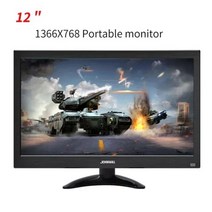 세로모니터 27 34 24 인치13.3 인치 HD 모니터 pc 1366x768 휴대용 LCD TV 디스플레이 PS4 HDMI VGA, 02 12 inch 1366X768