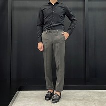 지오송지오 구김제로 드레스 셔츠 블랙 ZE5DS503BK