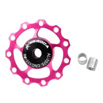 자전거롤러 MEROCA-자전거 뒷 변속기 자전거 롤러 들러 금속 베어링 11T MTB 로드 바이크 자키 휠 7/8, 09 pink 11T