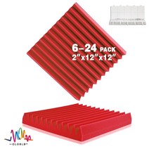 지붕판넬 감재 재료 조립식 강판 철판 덮개 투명 스튜디오 방음 벽 폼 패널 61224 Pcs 어쿠스틱 단열 흡음 소재, 45.Red - High Density - 24 Pcs
