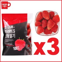 속까지 빨간 칠레산 업소용 대용량 냉동 딸기 1kg X 10봉, 냉동딸기1kg 10봉