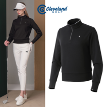 클리브랜드골프 클리브랜드골프 기모 레이온혼방 하이넥 여성 반집업 긴팔티셔츠/골프웨어