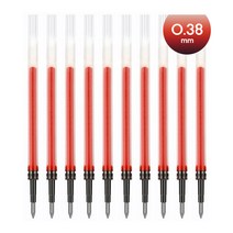 유니 시그노 RT1 노크식 볼펜 리필 0.28mm 0.38mm 10개, 0.38 레드 (UMR-83)