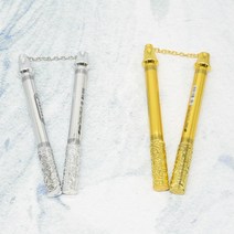 쌍절곤 장봉 봉술 크리에이티브 Ruyi nunchaku 젤 펜 감압 다기능 이동 학교 사무용품 2 개, 02 YELLOW_01 Blue black
