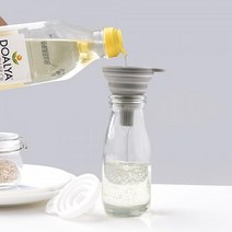 좁은입구 액체소분 접이식 실리콘 깔때기 기름통 오일깔대기 소분기 깔떼기, 화이트