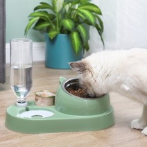 고양이 정수기 더블볼 자동 펫볼 피더 애완 동물 용품, 진핑크