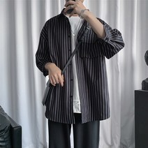 머슬핏셔츠 구김없는셔츠 와이드카라 긴팔 화이트 남성 슬림핏 차이나카라 오버핏 네이비 와이셔츠 브라운