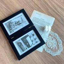 심플 인테리어 접이식 더블액자 4X6 5X7, 블랙