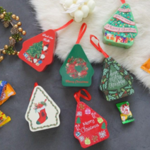 크리스마스 레드끈 하우스 틴 케이스 (6type), 레드(선물)