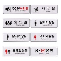 아크릴 사인판 195mm x 65mm 안내판 엣지사인 안내 표시판 표지판 아크릴팻말 경고문구표찰, 애완견출입금지 195x65mm