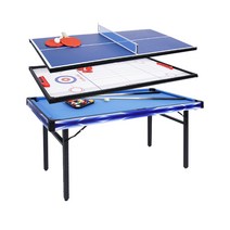 프리폼 4in1 접이식 멀티테이블 실내 가정용 미니탁구대 아동탁구대 당구대 하키 미니컬링 다용도테이블 동호회, 4in1탁구대