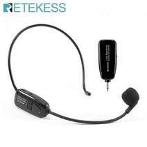 커스텀마이크 아이돌마이크 retekess tt123 2.4g 헤드 마운트 무선 마이크 송신기(음성 증폭기용 수신기 포함) 스피커 교육 투어 가이드