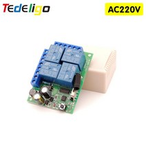 433MHz 무선 rf 원격 제어 스위치 AC110V 220V 10A 4CH 릴레이 수신기 컨트롤러 게이트 차고 문 LED 전구 모터, 03 1RC