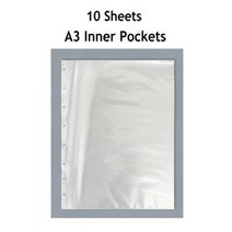 큰파일 계약 그림 칼라 20 pockets booklet a3 folder paper organizer display book clear pvc bag document bag, 10매 포켓
