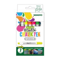 문교 멀티초크펜 7본세트 6색 워터초크 물분필 초크펜