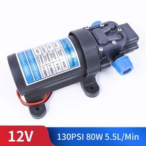 충전양수기 미니수중 수압 지하수 펌프 dc 12v 80w 130psi 5.5lmin, 리턴 밸브 유형