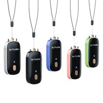 웨어러블 목걸이 공기 청정기 Rechargable Ionizer 발생기 음이온 제거 포름, 분홍색, 단일옵션