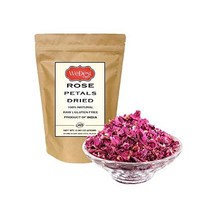 WeDesi 말린 장미 꽃잎 0.9온스 25gm 허브 차 베이킹 물 만들기 및 다양한 치료용 식용 꽃